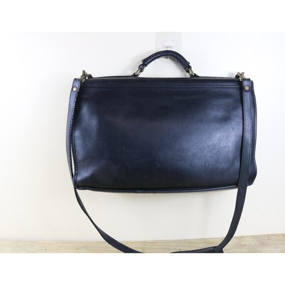 Rafael Bags Mens Black Leather Briefcase Vintage Laptop Messenger Computer USA - Picture 4 of 13